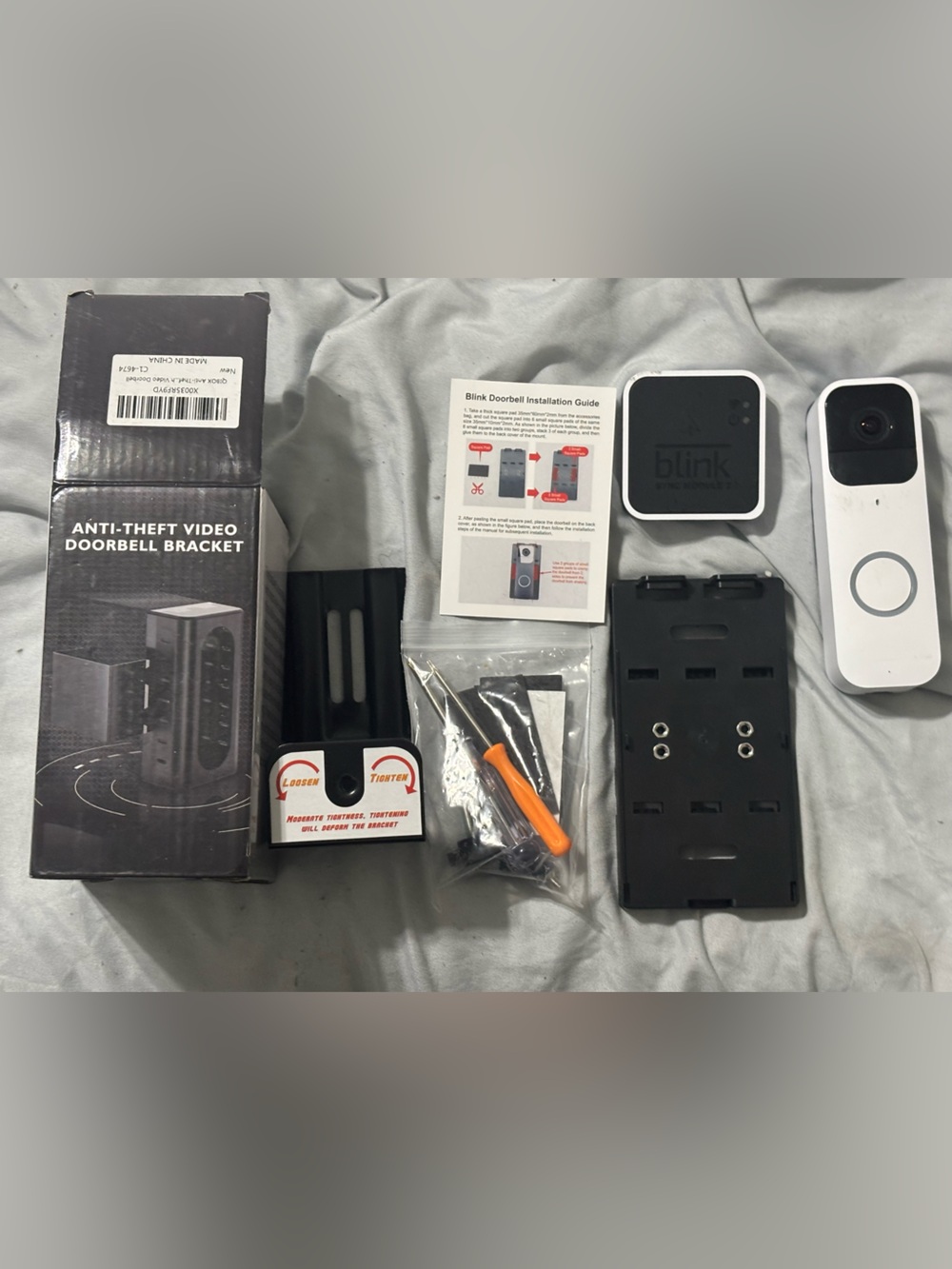 Blink White Video Doorbell with Sync Module - Smart Home Security